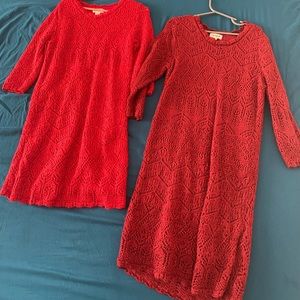 Girls MATCHING Cat and Jack dresses - size 7/8 and 10/12